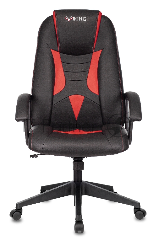 Кресло игровое Бюрократ VIKING-8/BL+RED черный/красный искусственная кожа