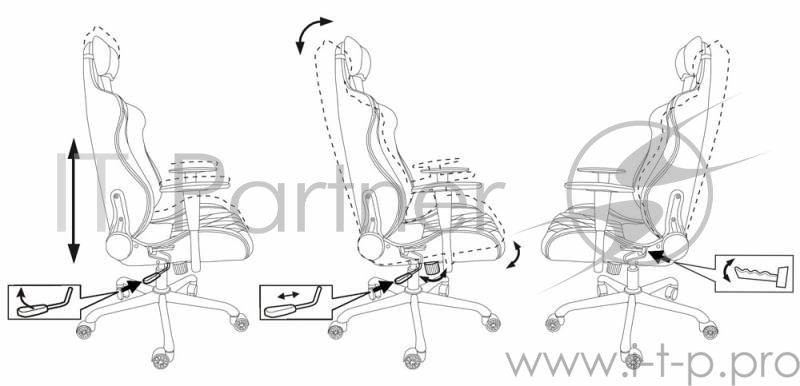 Кресло игровое Бюрократ 771/BLACK+BL черный крестовина металл