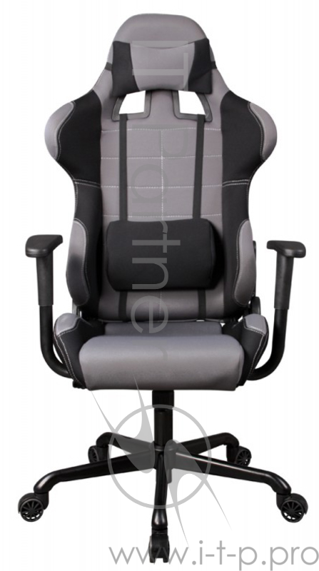 Кресло игровое Бюрократ 771/GREY+BL серый крестовина металл