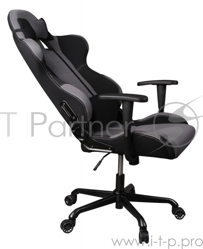 Кресло игровое Бюрократ 771/GREY+BL серый крестовина металл