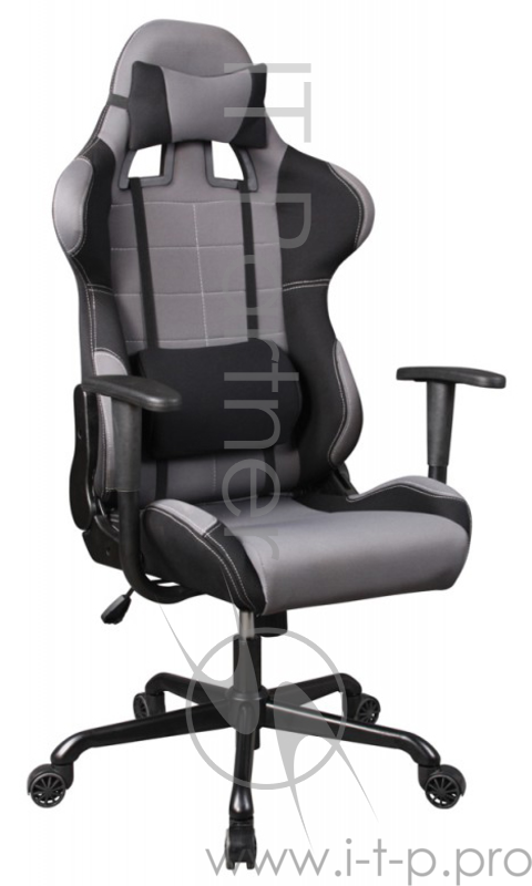 Кресло игровое Бюрократ 771/GREY+BL серый крестовина металл