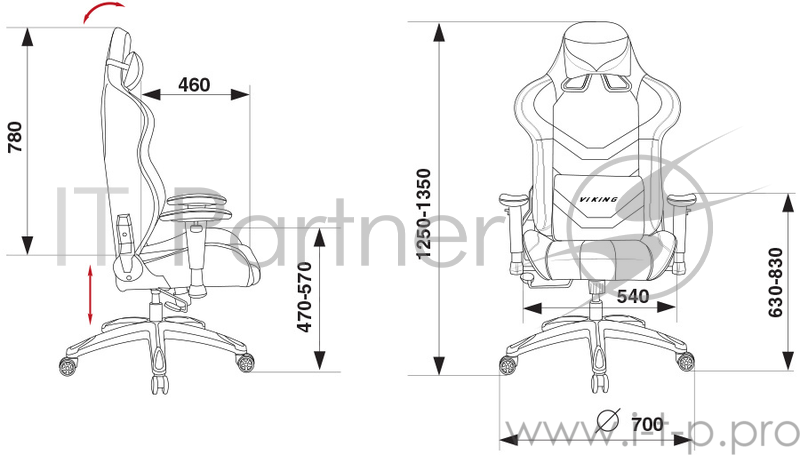 Кресло игровое Бюрократ CH-772N/BL+WHITE две подушки черный/белый искусственная кожа (пластик черный
