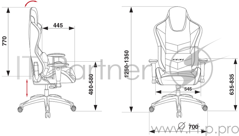 Кресло игровое Бюрократ CH-773N/BLACK две подушки черный искусственная кожа (пластик черный)