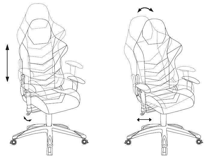 Кресло игровое Бюрократ CH-773N/BLACK две подушки черный искусственная кожа (пластик черный)