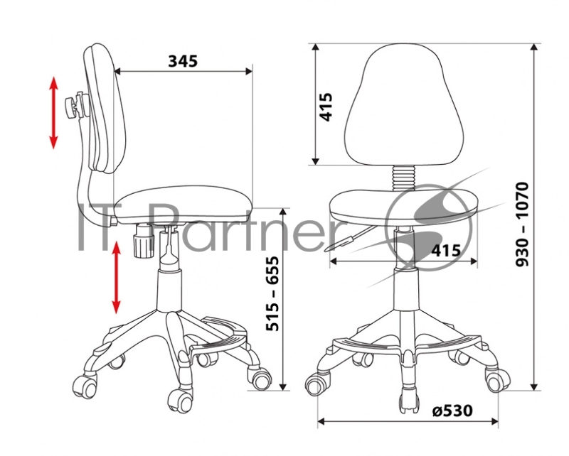 Кресло детское Бюрократ KD-4-F/PENCIL-GN зеленый карандаши колеса зеленый