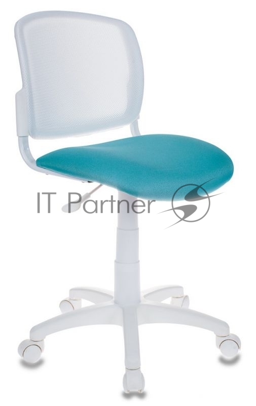 Кресло детское Бюрократ CH-W296NX/15-175 спинка сетка белый TW-15 сиденье бирюзовый 15-175