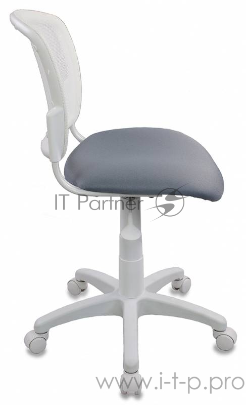 Кресло детское Бюрократ CH-W296NX/15-48 спинка сетка белый TW-15 сиденье серый 15-48