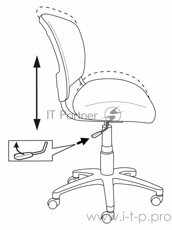 Кресло детское Бюрократ CH-W296NX/15-48 спинка сетка белый TW-15 сиденье серый 15-48