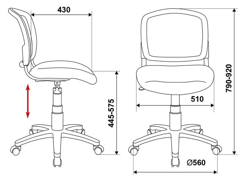 Кресло детское Бюрократ CH-W296NX/26-31 спинка сетка белый TW-15 сиденье розовый 26-31