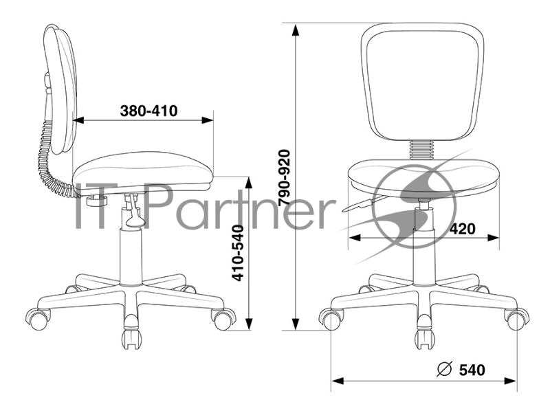 Кресло детское Бюрократ CH-204NX/GIRAFFE оранжевый жираф