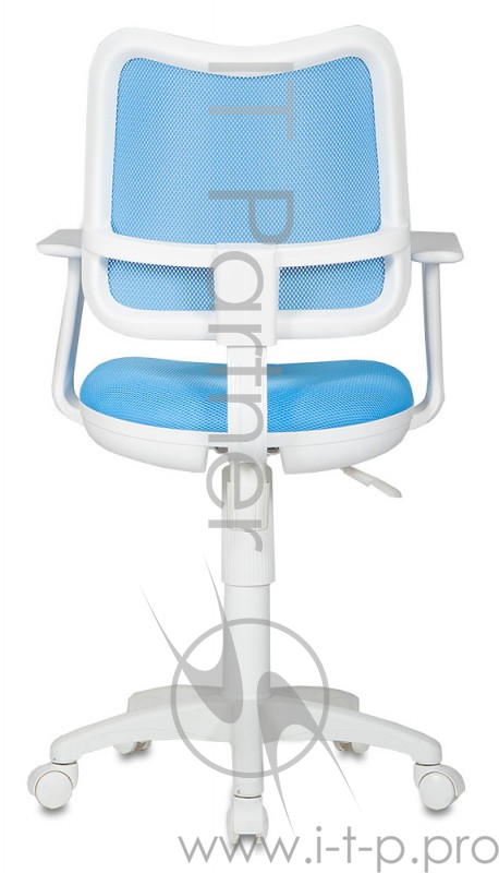 Кресло Бюрократ CH-W797/LB/TW-55 спинка сетка голубой сиденье голубой TW-55 (пластик белый)