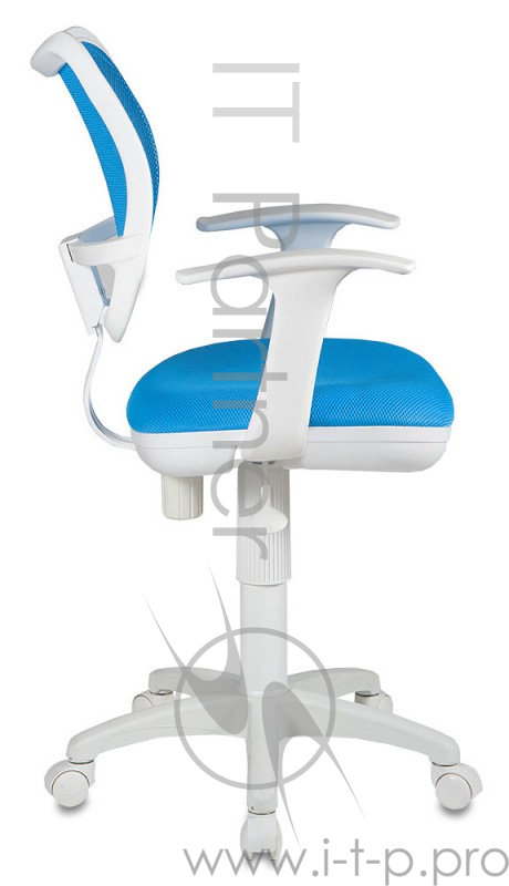 Кресло Бюрократ CH-W797/LB/TW-55 спинка сетка голубой сиденье голубой TW-55 (пластик белый)