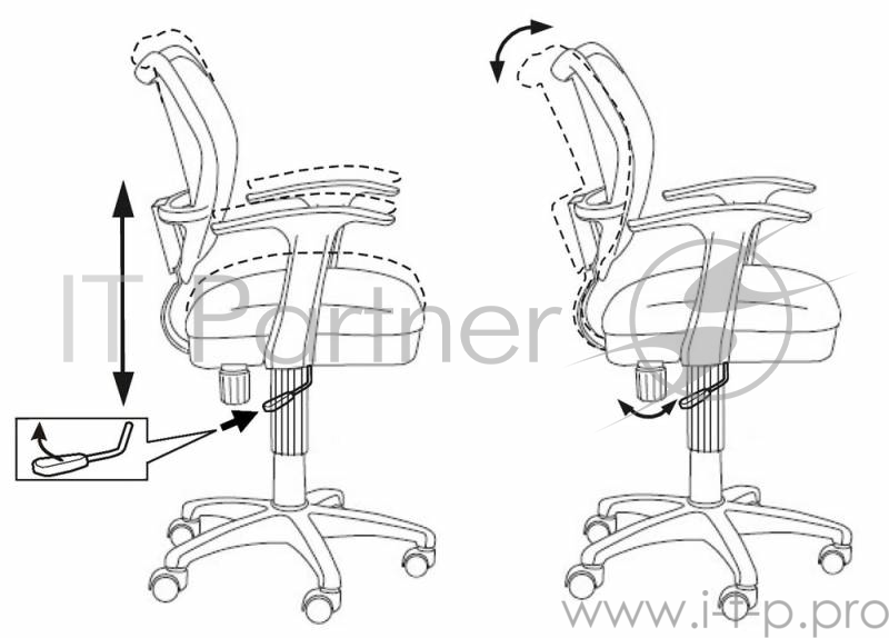 Кресло Бюрократ CH-W797/LB/TW-55 спинка сетка голубой сиденье голубой TW-55 (пластик белый)