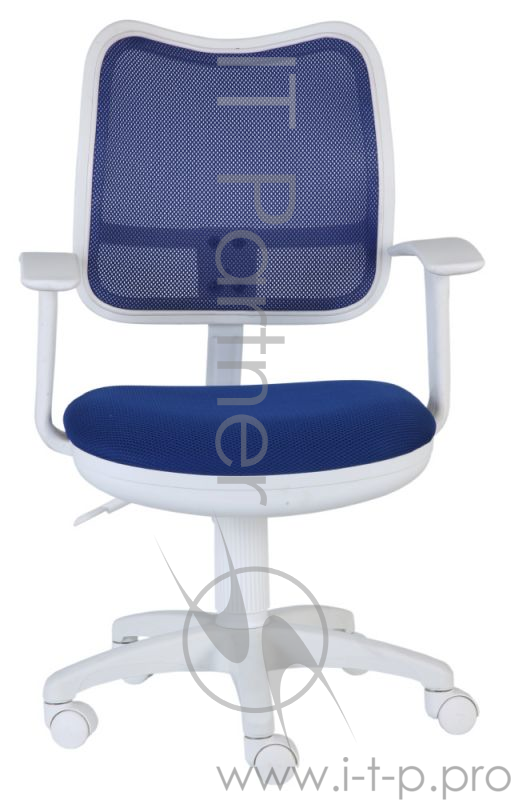 Кресло Бюрократ CH-W797/BL/TW-10 спинка сетка синий сиденье синий TW-10 колеса белый/синий (пластик