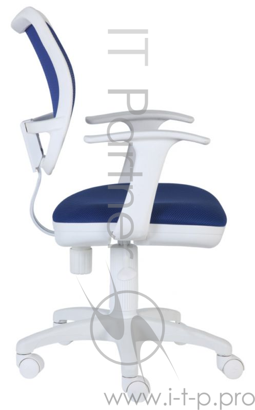 Кресло Бюрократ CH-W797/BL/TW-10 спинка сетка синий сиденье синий TW-10 колеса белый/синий (пластик