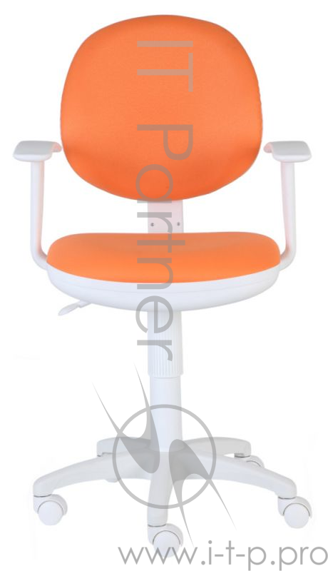 Кресло Бюрократ CH-W356AXSN/15-75 оранжевый 15-75 колеса белый/оранжевый (пластик белый)