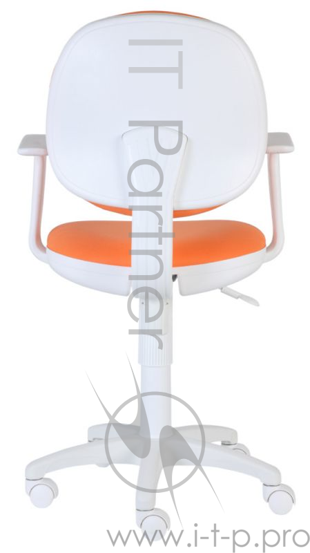 Кресло Бюрократ CH-W356AXSN/15-75 оранжевый 15-75 колеса белый/оранжевый (пластик белый)