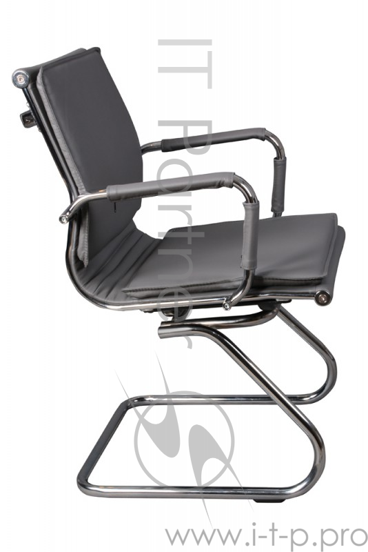 Кресло Бюрократ CH-993-Low-V/grey низкая спинка серый искусственная кожа