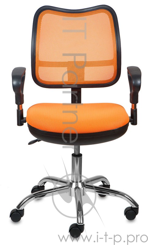 Кресло Бюрократ CH-799SL/OR/TW-96-1 спинка сетка оранжевый сиденье оранжевый TW-96-1 крестовина хром