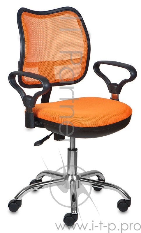 Кресло Бюрократ CH-799SL/OR/TW-96-1 спинка сетка оранжевый сиденье оранжевый TW-96-1 крестовина хром