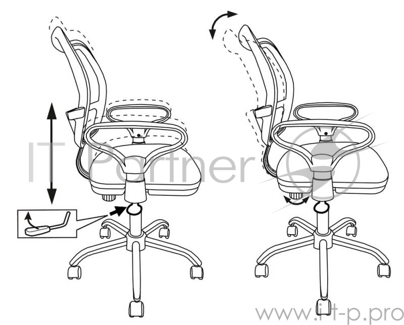 Кресло Бюрократ CH-799SL/OR/TW-96-1 спинка сетка оранжевый сиденье оранжевый TW-96-1 крестовина хром