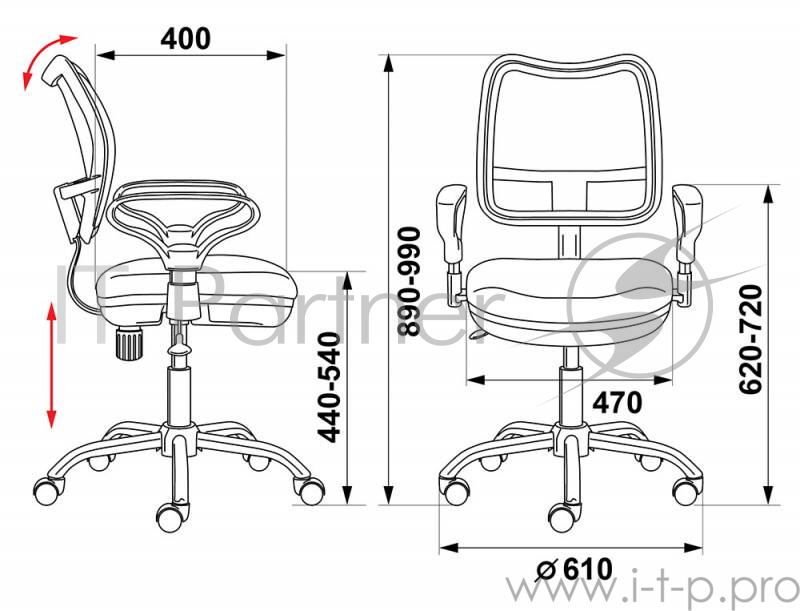 Кресло Бюрократ CH-799SL/TW-11 спинка сетка черный сиденье черный TW-11 крестовина хром