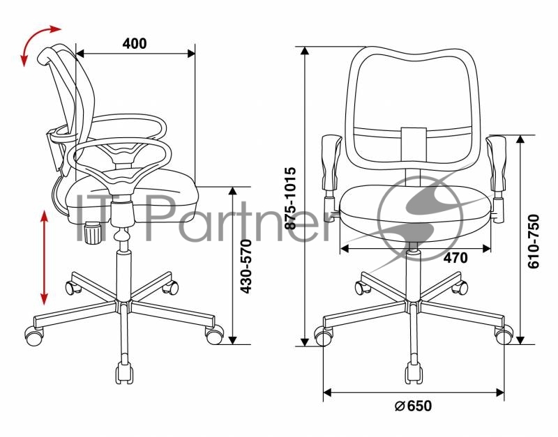 Кресло Бюрократ CH-799M/TW-11 спинка сетка черный сиденье черный TW-11 крестовина металл