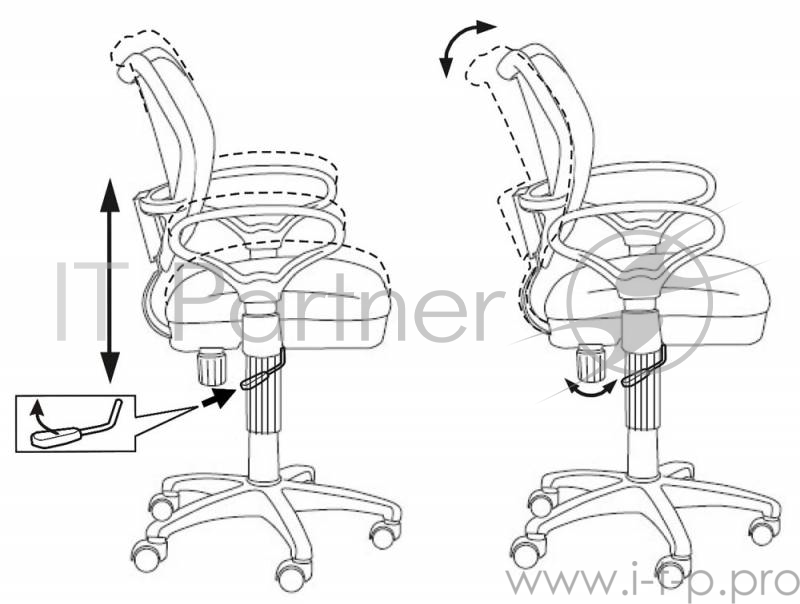 Кресло Бюрократ CH-799AXSN/Black спинка сетка черный сиденье черный 26-28
