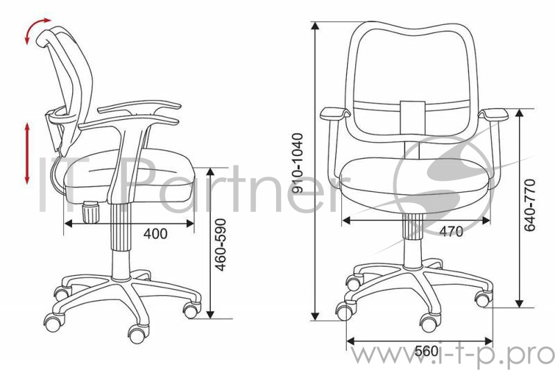 Кресло Бюрократ CH-797AXSN/26-25 спинка сетка черный сиденье серый 26-25