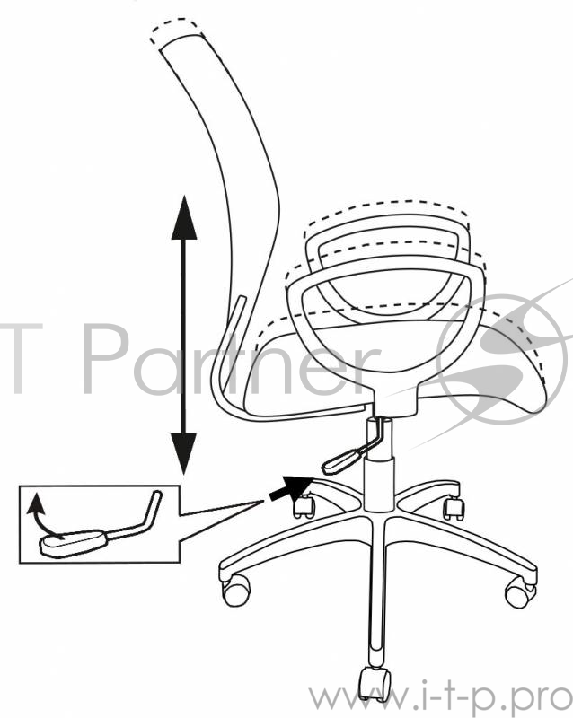 Кресло Бюрократ CH-599AXSN/TW-11 спинка сетка черный сиденье черный TW-11