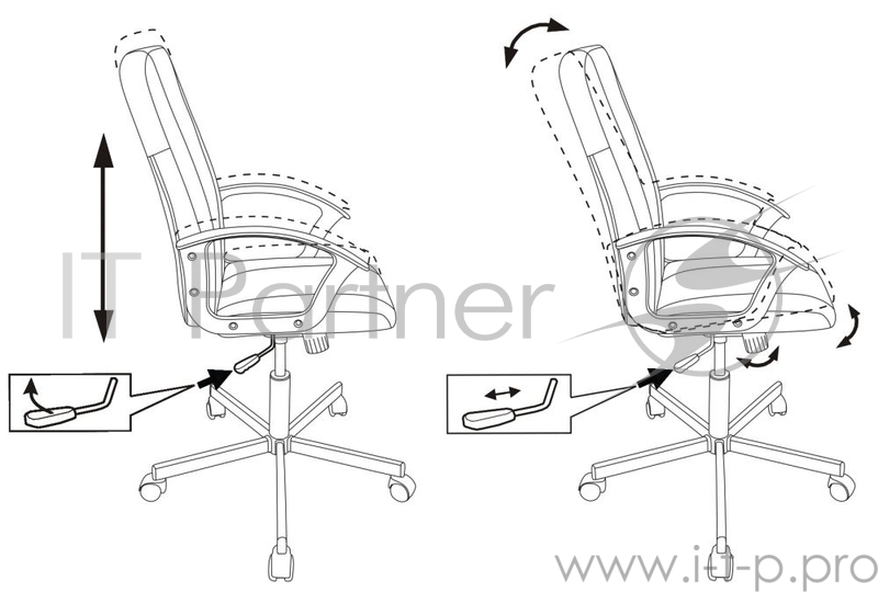 Кресло Бюрократ CH-551/BLACK черный искусственная кожа крестовина металл
