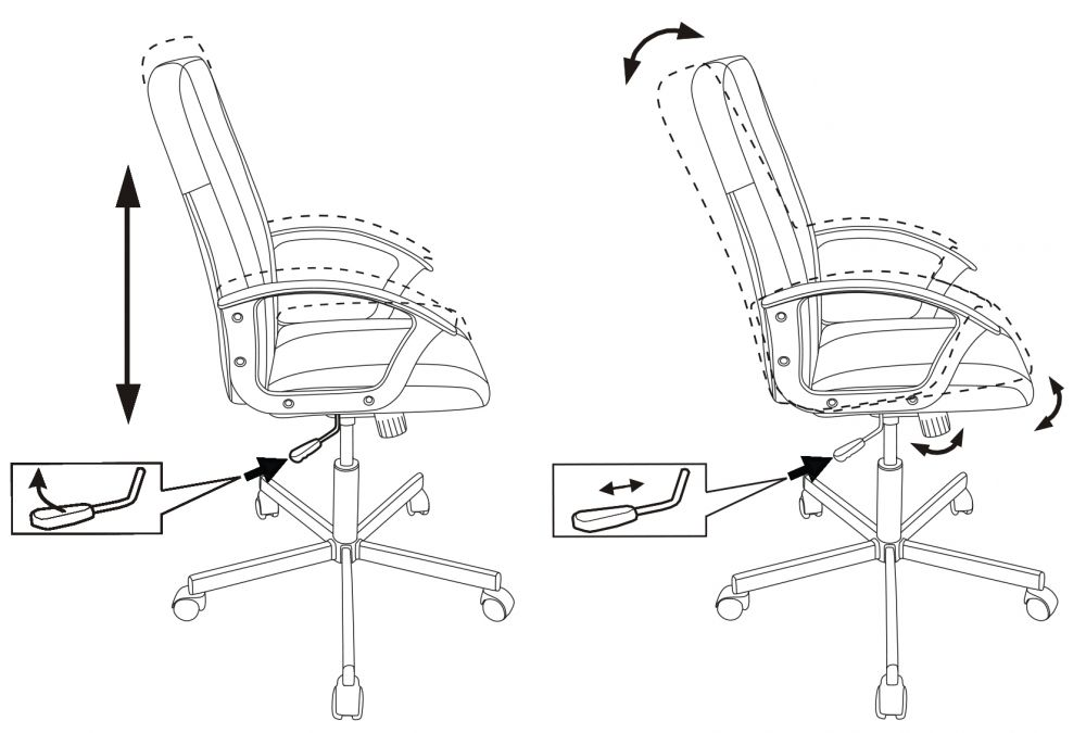 Кресло Бюрократ CH-551/BLACK черный искусственная кожа крестовина металл