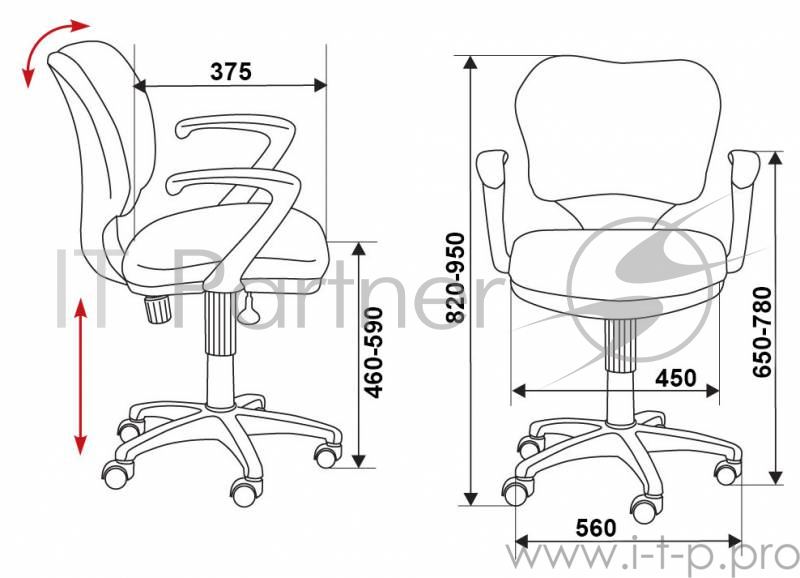 Кресло Бюрократ CH-540AXSN-LOW/26-21 низкая спинка синий 26-21