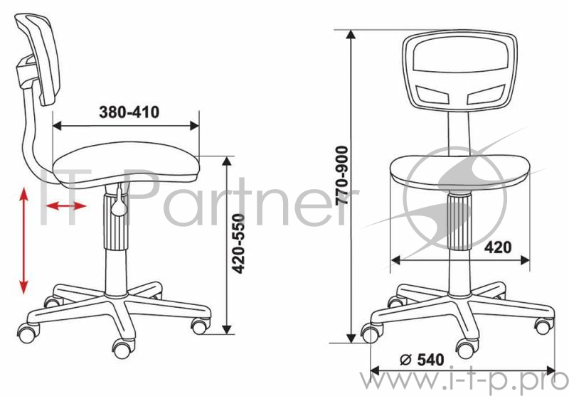 Кресло Бюрократ CH-299NX/15-21 спинка сетка черный сиденье черный 15-21