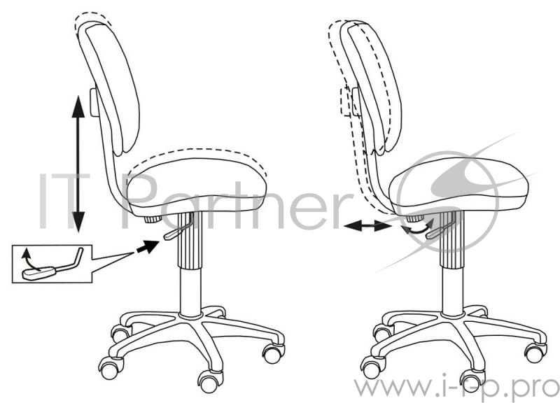 Кресло Бюрократ CH-204NX/26-291 оранжевый 26-29-1