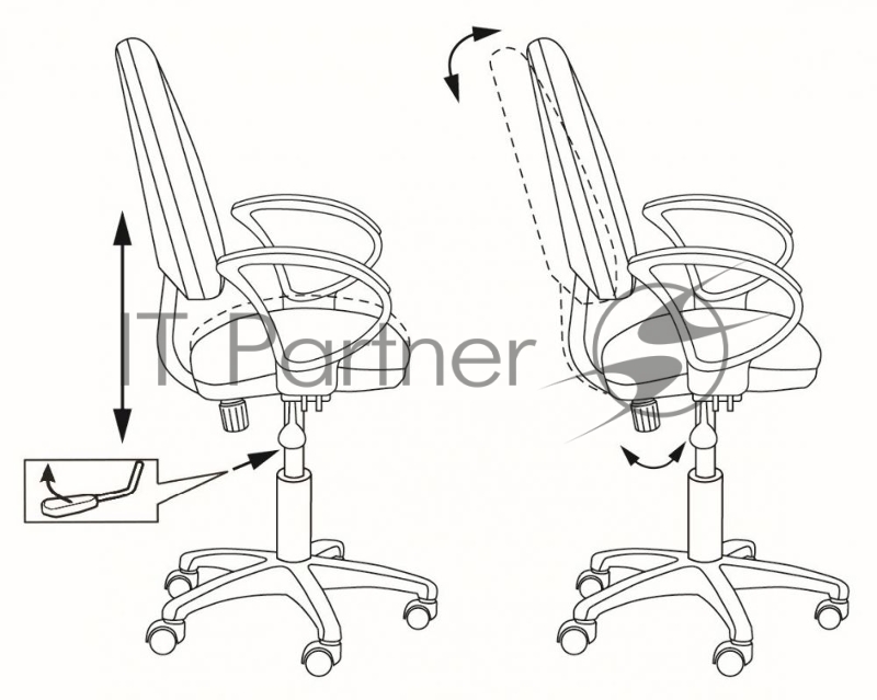 Кресло Бюрократ CH-1300/BROWN коричневый Престиж+
