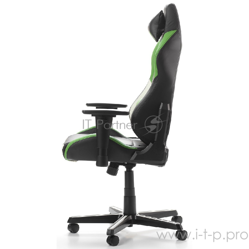 Игровое кресло DXRacer Drifting чёрно-зелёно-белое (OH/DM61/NWE, кожа-PU, регулируемый угол наклона,