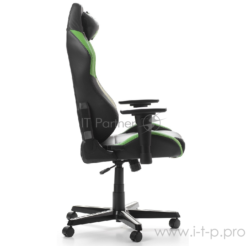 Игровое кресло DXRacer Drifting чёрно-зелёно-белое (OH/DM61/NWE, кожа-PU, регулируемый угол наклона,