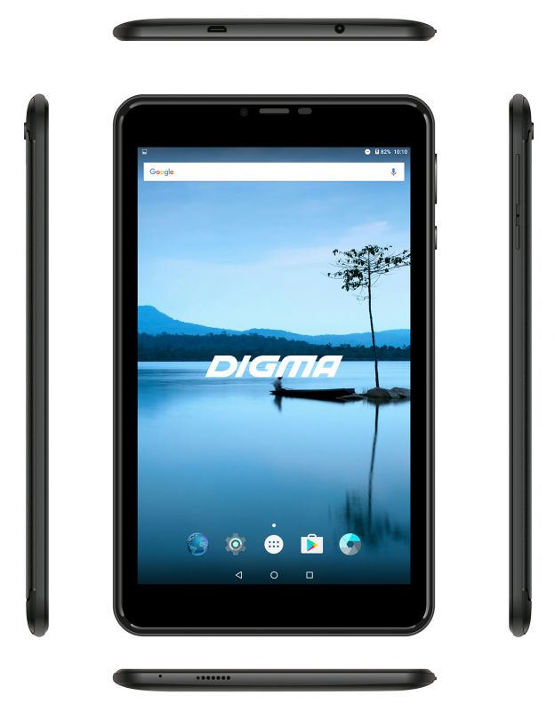 Планшет Digma Plane 8021N 4G MTK8735V (1.0) 4C/RAM1Gb/ROM16Gb 8 IPS 1280x800/3G/4G/Android 7.0/черн