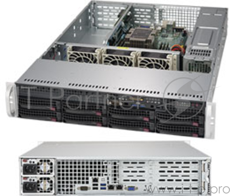 Supermicro SuperServer 2U 5029P-WTR noCPU(1)Scalable/TDP 70-205W/ no DIMM(6)/ SATARAID HDD(8)LFF/ 2x