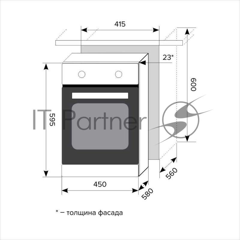 Духовой шкаф Электрический Lex EDP 4590 BL Matt Edition черный матовый