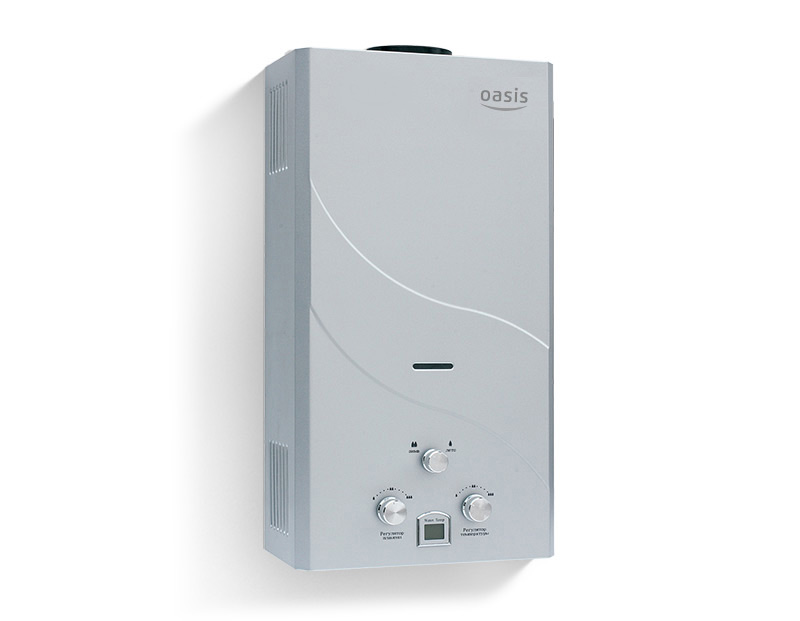 Водонагреватель Oasis OR-24S 24 кВт. 12 л/мин. газовый проточный, серебро