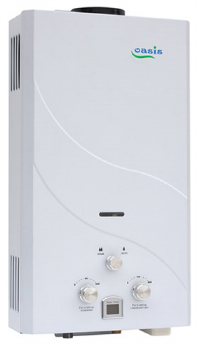 Водонагреватель Oasis OR-24W 24 кВт. 12 л/мин. газовый проточный, белый