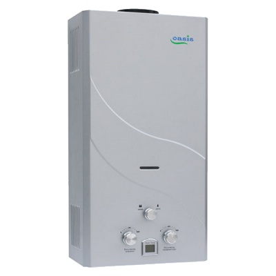 Водонагреватель Oasis OR-16S 16 кВт. 8 л/мин. газовый проточный, серебро