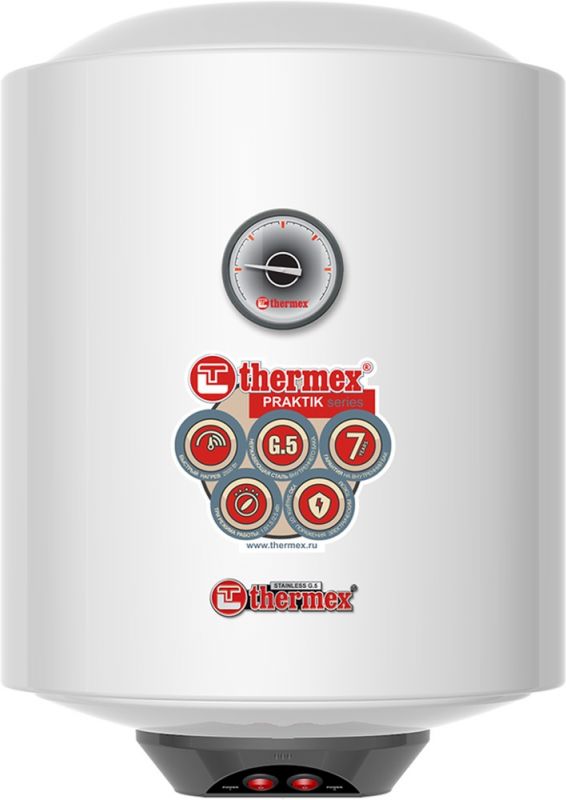 Водонагреватель Thermex Praktik 30 V Slim электрический настенный, белый