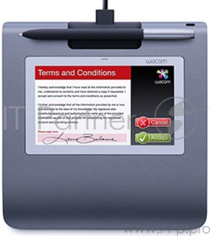 Граф. планшет WACOM STU STU-530, для цифровых подписей, 2540линий/дюйм, 1024градации (USB)