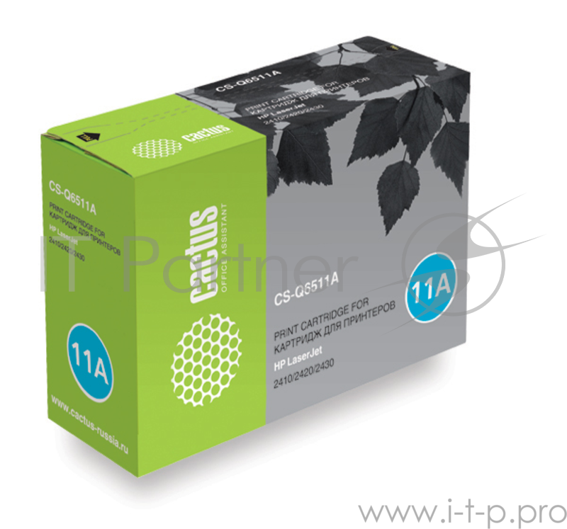 Тонер Картридж Cactus CS-Q6511A черный для HP LJ 2410/2420/2430 (6000стр.)