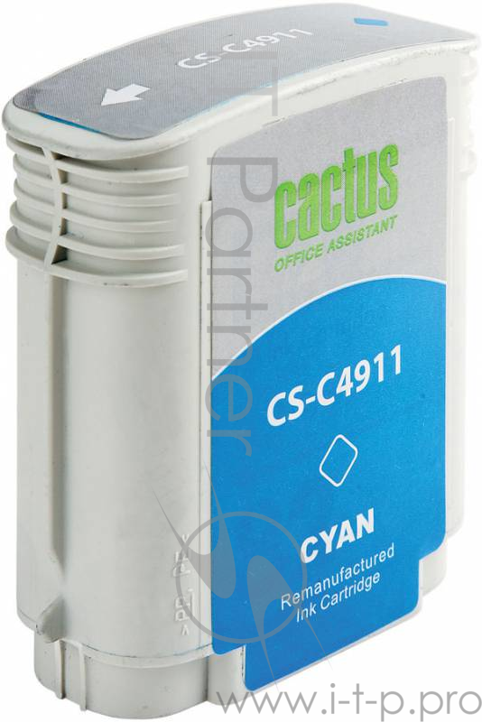 Картридж струйный Cactus CS-C4911 №82 голубой для HP DJ 500/800C (72мл)