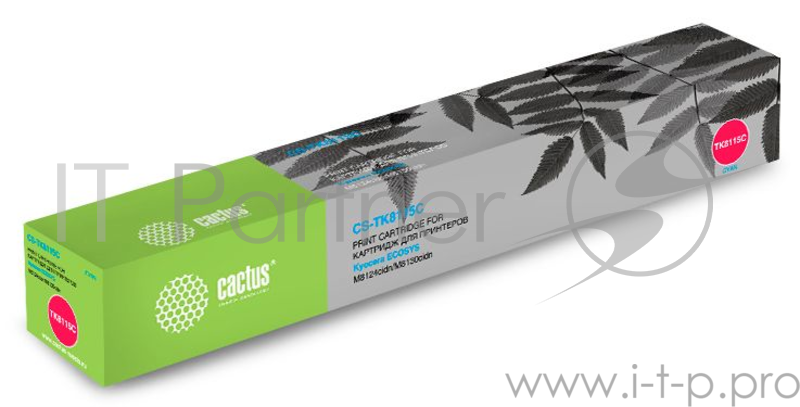 Тонер Картридж Cactus CS-TK8115С голубой (6000стр.) для Kyocera Mita Ecosys M8124cidn/M8130cidn