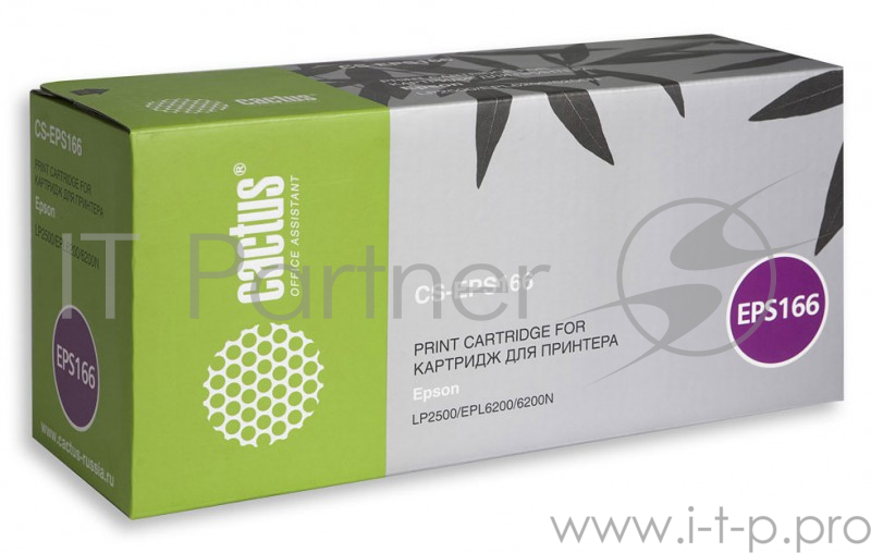 Тонер Картридж Cactus CS-EPS166 черный для Epson EPL6200/6200N/LP2500 (6000стр.)